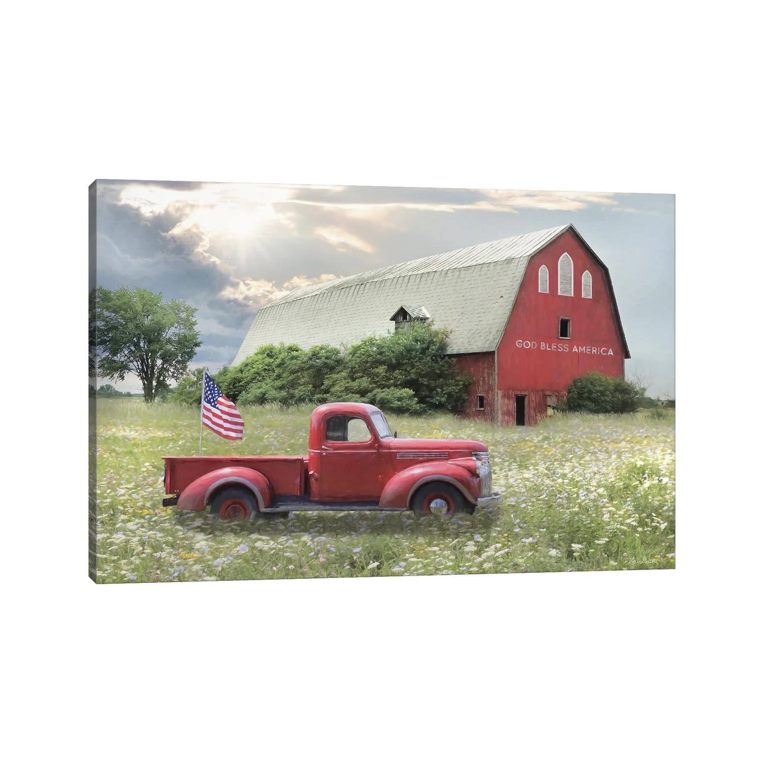 iCanvas "God Bless America" by Lori Deiter Canvas Print - Bed Bath